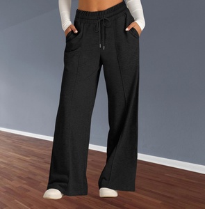 <span class=keywords><strong>Pantaloni</strong></span> larghi autunno inverno tinta unita con coulisse regolabili nuovi <span class=keywords><strong>pantaloni</strong></span> <span class=keywords><strong>Palazzo</strong></span> da donna - Product Image 4