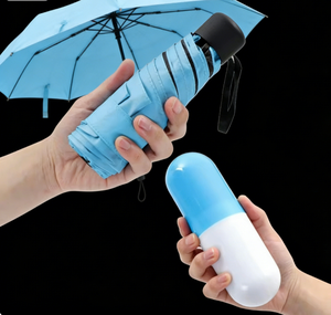 Parapluie de poche mini pliable personnalisé avec logo, protection UV, de haute qualité, vente en gros - Product Image 3