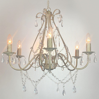 Luminaires suspendus rustiques français pour cuisine, chambre à coucher, hôtel, éclairage Led en cristal
