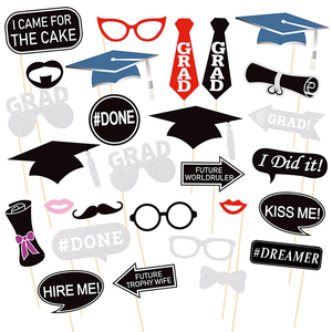 Glitter Graduation <span class=keywords><strong>Photo</strong></span> <span class=keywords><strong>Booth</strong></span> Requisiten Papier Foto rahmen Dekorationen für Herzlichen Glückwunsch Grad Party Supplies - Product Image 1