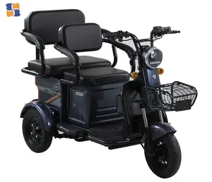 Mobilidade elétrica MB-S2 Rickshaw para Adulto 500w Baixa Velocidade do veículo Triciclo Triciclo Elétrico de Passageiros Triciclo Mobilidade.