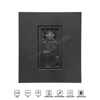 Subwoofer actif professionnel 18 pouces 3000W de crête 520W RMS Amplificateur Classe D Boîtier en bois Préréglages DSP Entrées/sorties XLR pour événements extérieurs OEM
