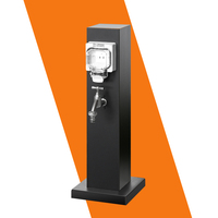 Piedestal d'alimentation extérieur en acier inoxydable 304 IP66 avec prises standard 20A/10A et robinet d'eau antigel