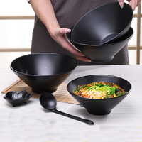 Cuillère à soupe en mélamine noire, vaisselle japonaise de Restaurant Offre Spéciale