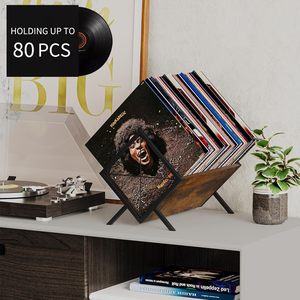 <b>Solid</b> <b>Wood</b> Magazine Rack Industrial Design Brown Office <b>Desk</b> Storage Shelf Durable Iron <b>Wood</b> Combination - Product Image 4