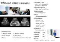 Échographe vétérinaire portable sans fil, appareil d'échographie de poche pour diagnostic clinique en milieu hospitalier