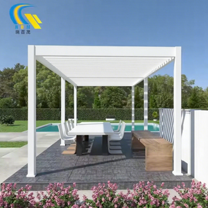 Sự kết hợp hoàn hảo của pergola nhôm ngoài trời với rèm cuốn dây kéo - Product Image 6