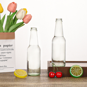 Ru Star 330ml Claro <span class=keywords><strong>Precio</strong></span> barato Botellas de cerveza de vidrio vacías personalizadas transparentes con tapas - Product Image 2