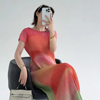 Vêtements en gros, robes de mode pour femmes, robes décontractées d'été de haute qualité, extensibles, à dégradé de couleurs