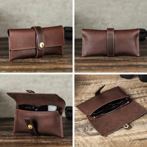 Personalized Soft Foldable Bags and Eye Sun <b>case</b> <b>for</b> <b>Glasses</b> Custom Design logo Luxury Genuine Leather <b>Glasses</b> <b>case</b> - Product Image 2