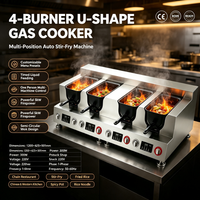 Machine de cuisson automatique SEMIKRON personnalisée à 4 pots en forme de U pour la restauration, équipement de cuisine pour restaurants