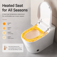 Bidet WC automatique sur pied personnalisé avec siège enfant, nettoyage à l'eau chaude et télécommande