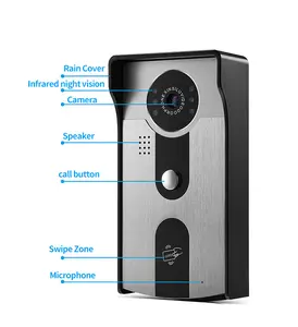 Video chuông cửa máy ảnh với không thấm nước hệ thống intercom Wireless Video Door Phone intercom hệ thống thông minh chuông cửa