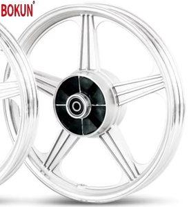 Rines de Motocicleta <span class=keywords><strong>BOKUN</strong></span> de Aluminio Forjado de 14 Pulgadas, Cinco Radios, Color Blanco - Product Image 2