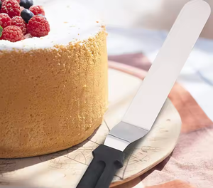 <span class=keywords><strong>New</strong></span> nhựa xử lý Angled thép không gỉ bánh Icing thìa nướng bánh dao nhà bếp cranked Crepe thìa 6 kích cỡ - Product Image 3