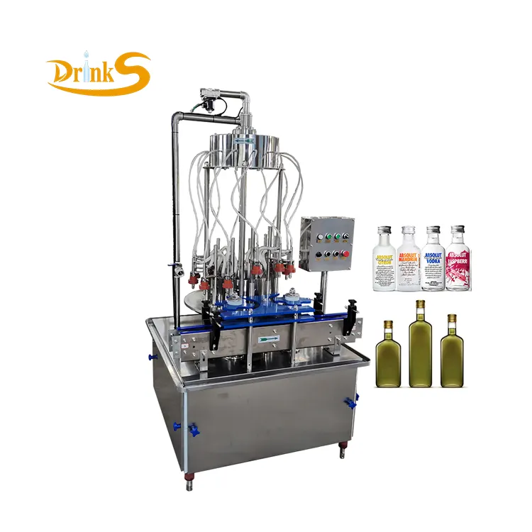 Complete Alcohol Spirits Liquor Beverage Bottling Production Line / Glass Bottle Vodka Whisky Wine Filling Capping Machine