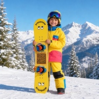 Ensemble de snowboard freestyle d'hiver pour enfants et adultes - Matériau en bois, design polyvalent pour hommes et femmes, support à montage rapide, direct usine