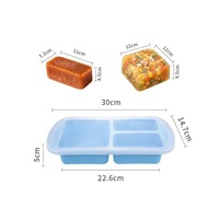 Bac à glaçons en silicone de qualité alimentaire, moule à cubes de soupe, boîte de conservation pour congélateur