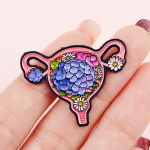 2026 Novo Design Criativo Broche de Metal com Flor e Órgãos Humanos para Decoração de Roupas de Médico e Bolsas, Presente Promocional em Atacado - Product Image 3