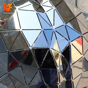 Большая наружная коммерческая площадь, художественная инсталляция, полированная нержавеющая сталь, Геометрическая скульптура жука, известный интернет-орнамент - Product Image 4