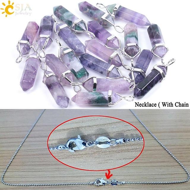 E546-1PC-PurpleFluorite + มีโซ่