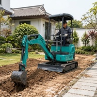 Mini-excavatrice compacte sur chenilles de 2 tonnes fabriquée en Chine, 2,5t, 1,5 tonne, avec moteur Kubota et brise-roche