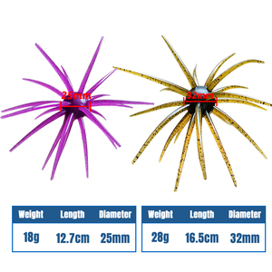 MISTER LURE Nuova <span class=keywords><strong>Esche</strong></span> Morbide di Varie Dimensioni 20mm 25mm 32mm, Esca a Forma di Riccio per la Pesca di Spigola e Trota, Esca Speciale OEM in TPE a Forma di Riccio Marino - Product Image 4