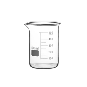 Vaso de laboratorio graduado de 500 ml de vidrio borosilicato para mezcla y medición química - Product Image 1