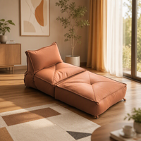 Multifunktionaler 2-in-1 Einzelner Komprimierter Sitzsack Faulenzerstuhl Liegestuhl Couch für Zuhause Wohnzimmer Schlafzimmer Hotel