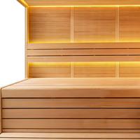 Desain Baru Sauna Batu Panas Dalam Ruangan untuk 8 Orang, Sauna Uap Tradisional Dalam Ruangan dengan Lampu