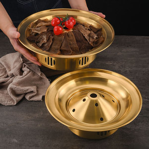 Plat de service en acier inoxydable avec trous de drainage pour hôtels, restaurants, cafés et salons de thé, idéal pour les cadeaux d'affaires. - Product Image 1