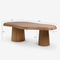 Table basse moderne minimaliste pour salon, design créatif en bois, respectueuse de l'environnement