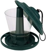 Mangeoire à oiseaux en plastique pour l'extérieur avec toit, mangeoire à oiseaux suspendue en plastique portable pour l'extérieur, mangeoire pour oiseaux sauvages