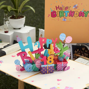 Biglietto d'<span class=keywords><strong>Auguri</strong></span> 3D Personalizzato in Carta Pop, Creativo Fatto a Mano, Colorato e Carino, con Suono per Natale e Capodanno - Product Image 3