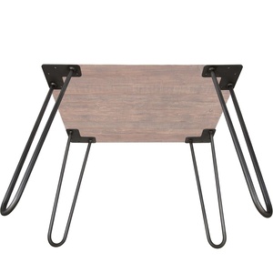 Juego de 4 patas para mesa tipo horquilla, patas de acero resistentes para muebles con orificios preperforados, repuesto DIY para mesa de comedor - Product Image 3
