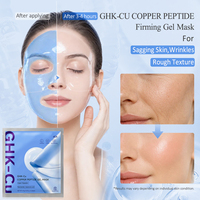 Masque facial en hydrogel au peptide de cuivre GHK-Cu, marque privée, niacinamide, acide hyaluronique, raffermissant, hydratant, fabricant OEM ODM