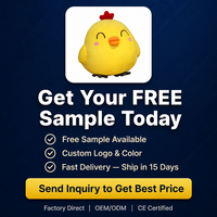 Peluche amusante en forme de petit poulet jaune, mignonne, pour soulager le stress, 51-99cm, coton PP, logo personnalisé, EN71 CE