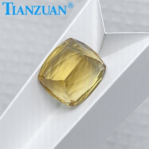 Piedra Preciosa de Citrino Natural Hermosa de Corte Milenio en Forma de Cojín de 30.85 Quilates, Piedra Suelta para Joyería con Certificado GRC - Product Image 4