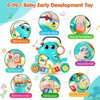 Jouets musicaux pour bébés avec piano lumineux, jouets d'apprentissage précoce, cadeaux de Noël et d'anniversaire, jeux quotidiens pour l'école à domicile, fourniture directe d'usine OEM