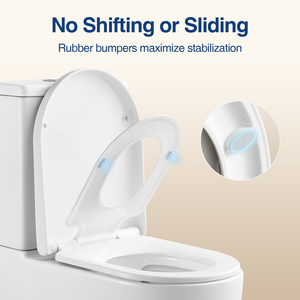 Couvercle de toilette en duroplast en forme de D, adapté aux familles, avec siège enfant intégré et mécanisme de fermeture douce - Product Image 5