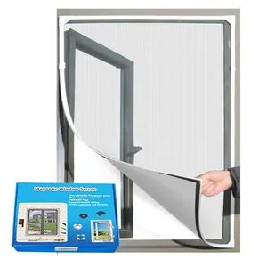 थोक मूल्य सस्ते उच्च गुणवत्ता चुंबकीय मच्छर का तार पर्दा घरेलू अदृश्य सरल स्क्रीन खिड़की ड्रिलिंग के बिना