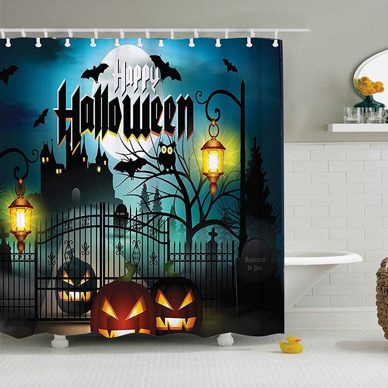 Хит продаж 2022, декоративная занавеска для душа на Хэллоуин, водонепроницаемая и устойчивая к плесени 3d-занавеска для душа в ванную комнату с цифровой печатью