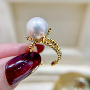 ขาตั้งแหวนเงินแท้ S925 สำหรับงาน DIY ประดับมุก ขนาด 25 มม. ขาตั้งเครื่องประดับแฟชั่น พร้อมตัวเว้นระยะทรงกลมแบน ขนาด 10-13 มม. รุ่น 10481 - Product Image 1