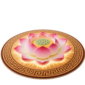 Tapis chinois à motif de lotus pour salon, usage domestique, position assise à genoux, salle bouddhiste, méditation, temple, tapis de sol sur le thème du lotus - Product Image 5