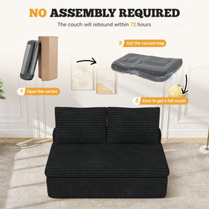 Sofá Modular de Corduroy Moderno, Sin Necesidad de Ensamblaje, Sofá sin Brazos con Asientos Profundos para Sala de Estar, Apartamento y Oficina - Product Image 5