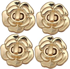 Fancyes Pcs Bag Twist Locks Bag Closure Hardware <b>Metal</b> Handbag Lock Purse Clasp Fastening Buckle For <b>Wallet</b> Clutch Handbag Gold - Product Image 1