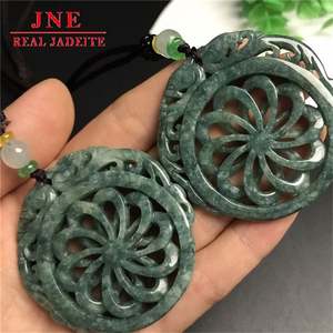 Placa de matrícula de estilo Shuanglong, colgante de Jade tipo A, Base en vivo, Nueva Artesanía de Jade, fábrica de cuatro fiestas, venta al por mayor - Product Image 5
