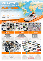 Chaussures en gros, lots de stock, conteneurs entiers, exportation vers l'Amérique centrale, l'Amérique du Sud, LATAM, prix de gros
