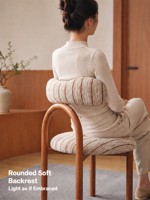 Chaise de salle à manger en bois massif de style moderne du milieu du siècle avec dossier pour la maison et l'hôtellerie