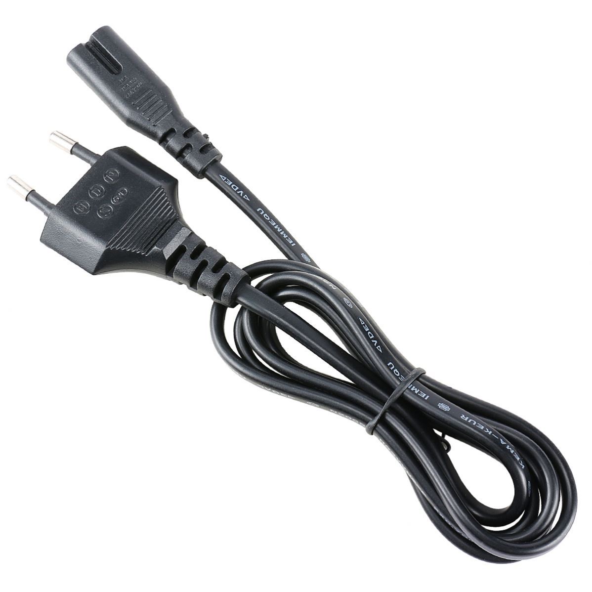 2 Pin Iec C7 Cable de extensión de Cable de alambre eléctrico fabricante Eu 2 puntas Cable de alimentación de CA
